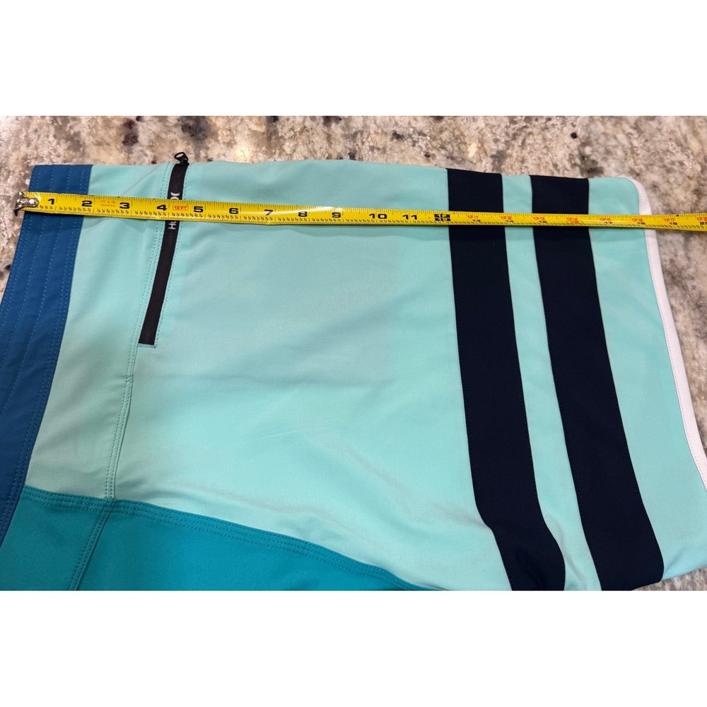 Hurley Phantom Mens 31 Board Shorts Teal Aqua Colorblock CJ5090-323 Surf Trunks - Picture 8 of 11